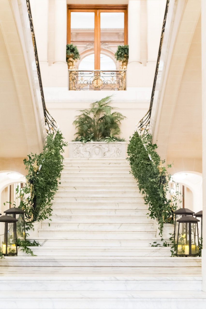 Perry Belmont House wedding staircase decor