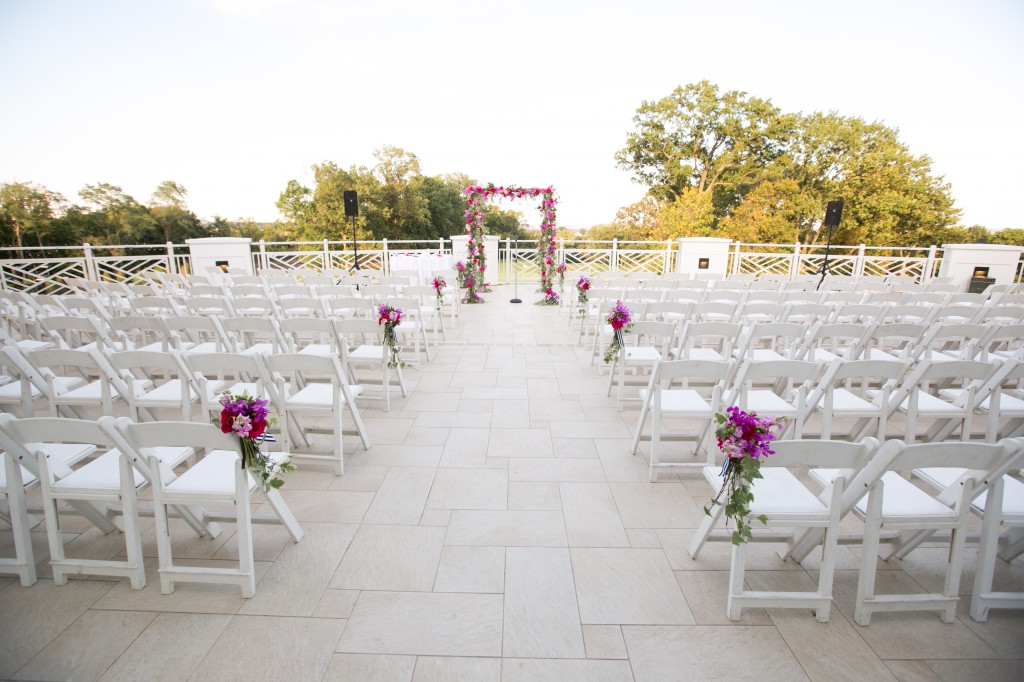 Rooftop DC wedding ceremony at Army Navy Country club